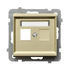 SONATA Obudowa gniazda podwójnego szampański złoty GPK-2R/p/39