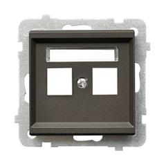 SONATA Obudowa gniazda podwójnego czekoladowy metalik GPK-2R/p/40