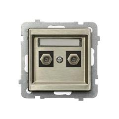 SONATA Gniazdo antenowe podwójne typu F nowe srebro GPA-2RMF/m/44