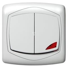 SONATA Obudowa gniazda podwójnego nowe srebro GPK-2RM/p/44