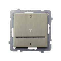 SONATA Łącznik dwubiegunowy z podświetleniem nowe srebro ŁP-11RMS/m/44