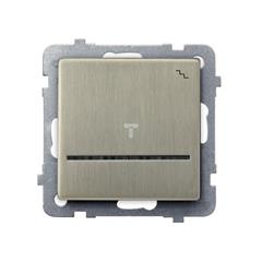 SONATA Łącznik schodowy z podświetleniem nowe srebro ŁP-3RMS/m/44