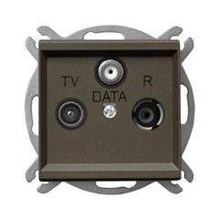 SONATA Gniazdo antenowe RTV-DATA czekoladowy metalik GPA-RD/m/40