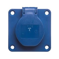Gniazdo jednofazowe tablicowe niebieskie 70x70 250V 50/60Hz 108-7b