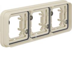 Berker W.1 Ramka potrójna pozioma do montażu podtynkowego IP55 biały 13303502
