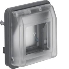 Berker W.1 Adapter z przeźroczystą pokrywą do modułów Systo,moduł IP55 szary 18213500