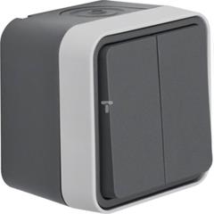 Berker W.1 Łącznik świecznikowy, wspólne zaciski wejściowe kompletny IP55 szary 30753505