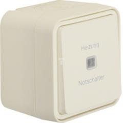 Berker W.1 Łącznik uniwersalny z nadrukiem Heizung"" kompletny IP55 biały 35663502""