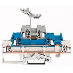 Złączka szynowa 3-pietrowa ekranowana/L/L 2,5mm2 biała/niebieska/szara 280-558