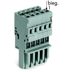 Gniazdo X-COM 1-przewodowe 15-biegunowe szare 769-115