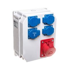 Rozdzielnica stacjonarna z serii Delta, typ Świnoujście 16/5 4GS IP54 bez zabezpieczeń i bez okienka inspekcyjnego 9014034W