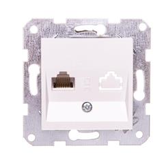 KARRE Gniazdo komputerowe pojedyncze RJ45 kat 5e białe 90963632
