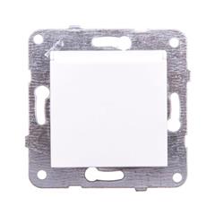 KARRE Gniazdo pojedyncze z/u z klapką z przesłonami ze sprężynką białe 90963870