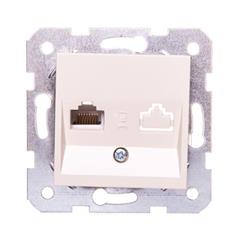 KARRE Gniazdo komputerowe pojedyncze RJ45 kat 5e krem 90963732