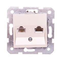 KARRE Gniazdo teleinformatyczne RJ11/RJ45 kat 5e krem 90963735