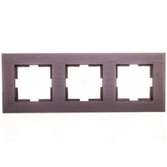 ARTLINE Ramka potrójna pozioma aluminium czarna 92182313