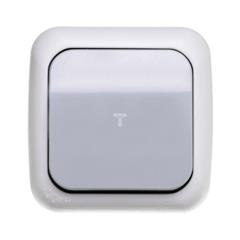 PALMIYE Łącznik jednobiegunowy IP54 szary 90555501