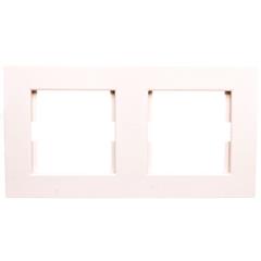 KARRE Ramka podwójna do gniazda podwójnego krem 90960371