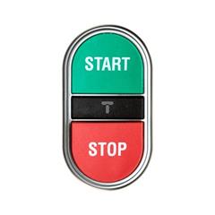 Przycisk sterowniczy 22mm podwójny czerwono/ zielony z samopowrotem bez adaptera START-STOP LPCB7233