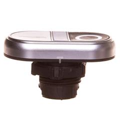 Przycisk sterowniczy 22mm podwójny czarno/biały podświetlany kryty z samopowrotem bez adaptera /I-0/ LPCBL7124