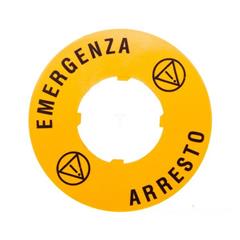 Plastikowy dysk do przycisków grzybkowych zewn. 60mm EMERGENZA/ARRESTO 0004-00010-68139