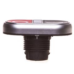 Przycisk sterowniczy 22mm podwójny czarny/czerwony podświetlany kryte z samopowrotem bez adaptera /I-0/ LPCBL7122