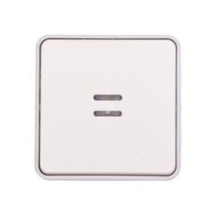 PLEXO55 Przycisk pojedynczy z podświetleniem biały / ecru 069632