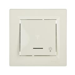 ASFORA Przycisk światło z podświetleniem kremowy EPH1800123