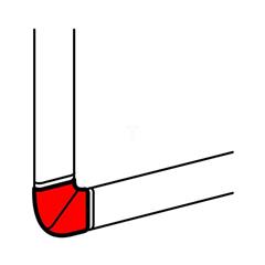 Kąt płaski regulowany DLP 85-120 stopni biały DLP 80x20 033747