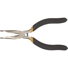 Szczypce precyzyjne wydłużone wygięte 130mm sprężynka rozpierająca 32D723