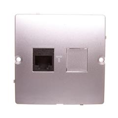 Simon Basic Gniazdo komputerowe pojedyncze RJ45 kat. 5e srebrny mat BMF51.02/43 WMUK-0510F2-4011