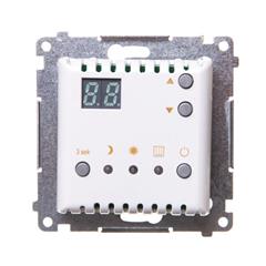 Simon 54 Termostat cyfrowy z wewnętrznym czujnikiem temperatury (moduł) pierścień biały DTRNW.01/11 WMDR-141xx1-011