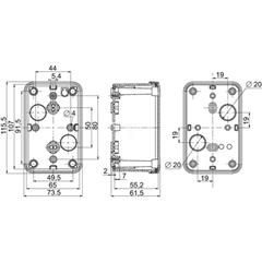 Obudowa 116x74x62mm ABS IP66 Thalassa TBS NSYTBS1176