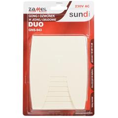 Gong DUO 230V beżowy GNS-943-BEZ SUN10000126