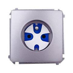 Simon Basic Gniazdo pojedyncze DATA z/u 16A IP20 z kluczem uprawniającym stal inox BMGD1.01/21 WMUW-01111x-J011