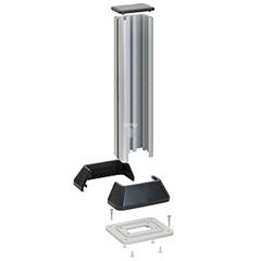 Simon Connect Minikolumna ALC jednostronna 10xK45 anozdyzowane aluminium/ szary grafit ALC315/8/14 TSC-ALC315-8-14