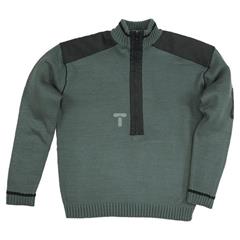 Sweter z dzianiny akrylowej  szaro-czarny rozmiar L FAIRBANKS FAIRBGRGT