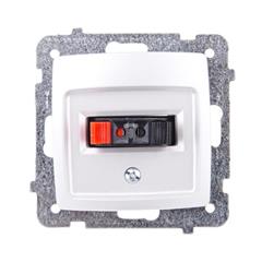 KARO Gniazdo głośnikowe pojedyncze srebrny perłowy GG-1S/m/43