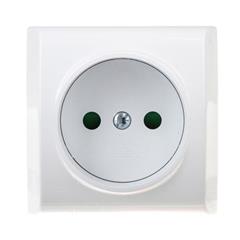 BIS Gniazdo pojedyncze b/u 16A IP20 z przesłonami torów białe GN-1BP/00
