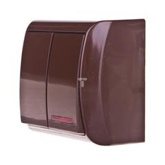 BIS Łącznik świecznikowy 10AX IP20 z podświetleniem LED pomarańczowym brązowy ŁN-2BS/24