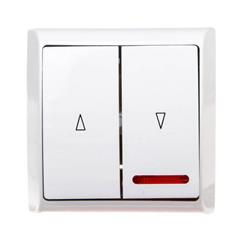 BIS Łącznik żaluzjowy z podświetleniem LED pomarańczowym biały ŁN-7BS/00