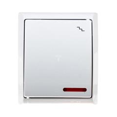 FALA Łącznik hermetyczny schodowy 16AX IP44 z podświetleniem LED pomarańczowym biały ŁNH-3HS/00