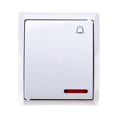 FALA Przycisk hermetyczny ''dzwonek'' 1Z 10AX IP44 z podświetleniem LED pomarańczowym biały ŁNH-6HS/00