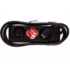 Listwa zasilająca Eco-Line 1,5m 3 gniazda czarna H05VV-F 3G1,5 1157504