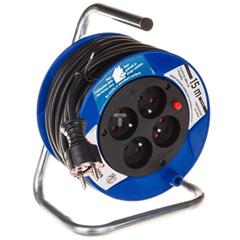 Przedłużacz bębnowy Kompakt 15m 4x230V czarny H05VV-F 3G1,5 1079184004
