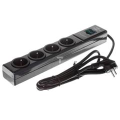 Przedłużacz listwowy hugo! 2m 4 gniazda antracyt H05VV-F 3G1,5 1150614114