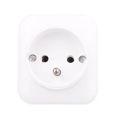 PI Gniazdo pojedyncze z/u 16A IP20 białe GW-1PZ/00