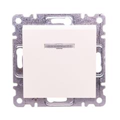 LUMINA2 Łącznik zwierny z podświetleniem 10AX 230V kremowy WL0411