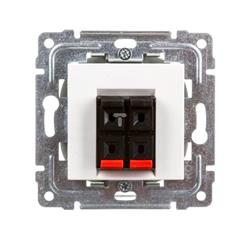 DANTE Gniazdo głośnikowe podwójne stereofoniczne białe 450471