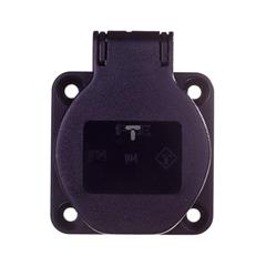 Gniazdo tablicowe z uziemieniem IP54 czarne 2P+Z 104-0ss